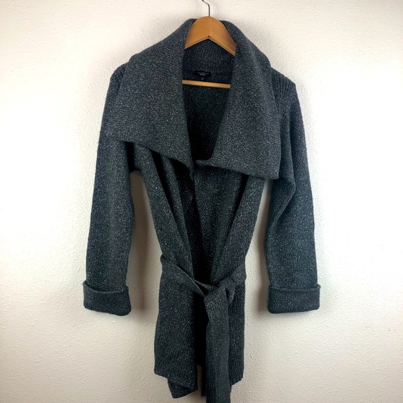 Talbots Sweaters - Talbots long grey sparkle long wide neck sweaterXS